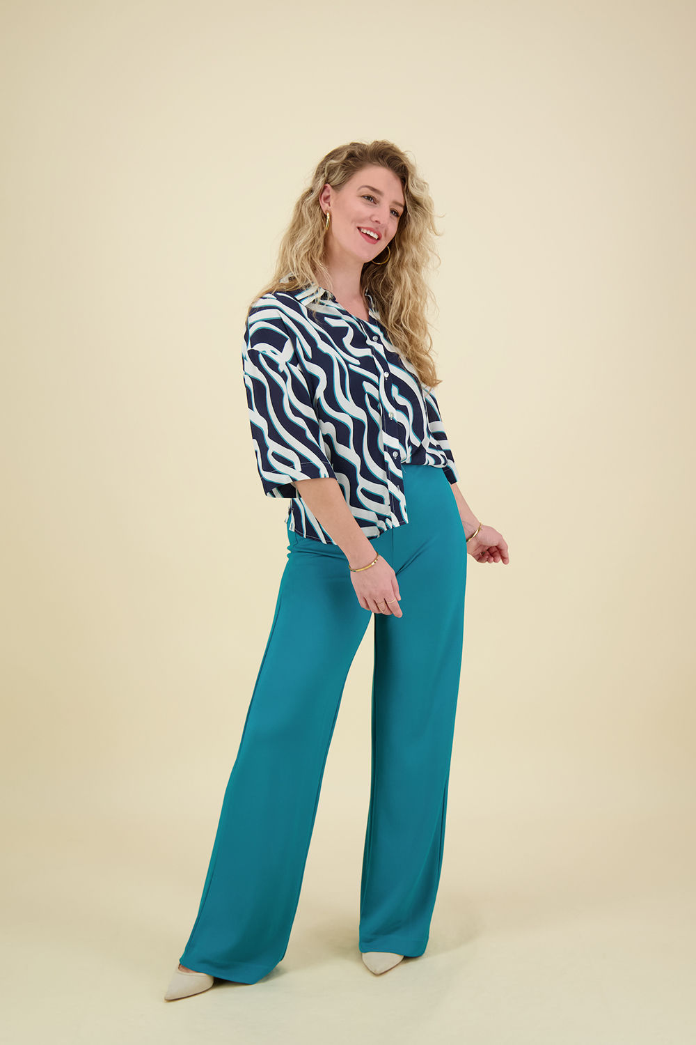 Vive La Femme Pantalon Punta Blauw  Vive La Femme Pantalon Punta Blauw