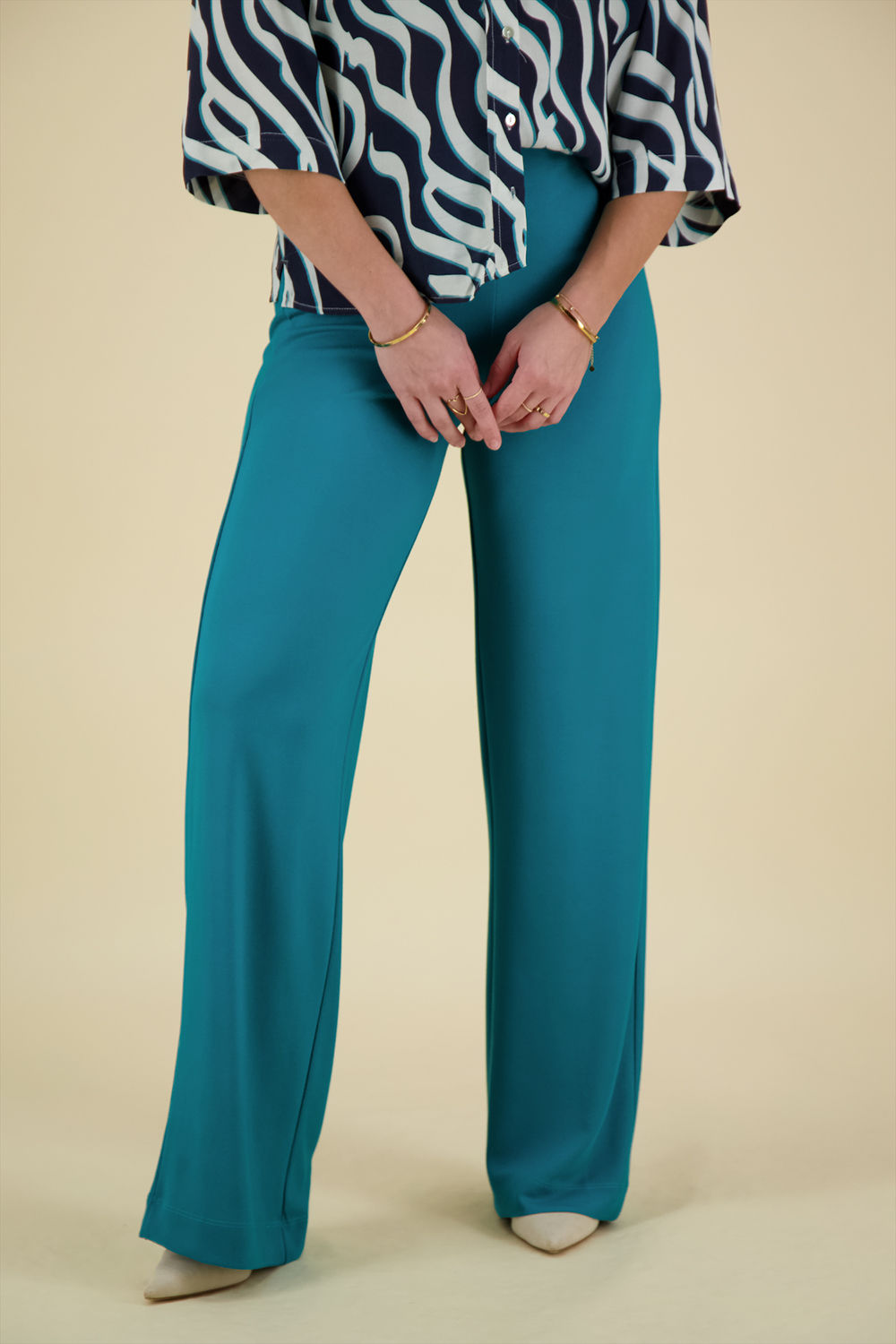 Vive La Femme Pantalon Punta Blauw  Vive La Femme Pantalon Punta Blauw
