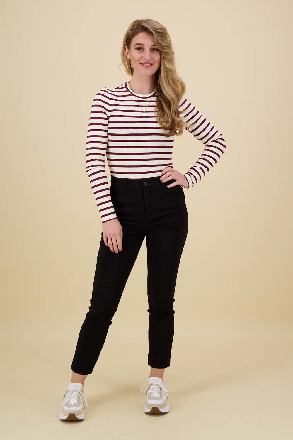 Freequent Broek Solvej-ankle Zwart Freequent Broek Solvej-ankle Zwart