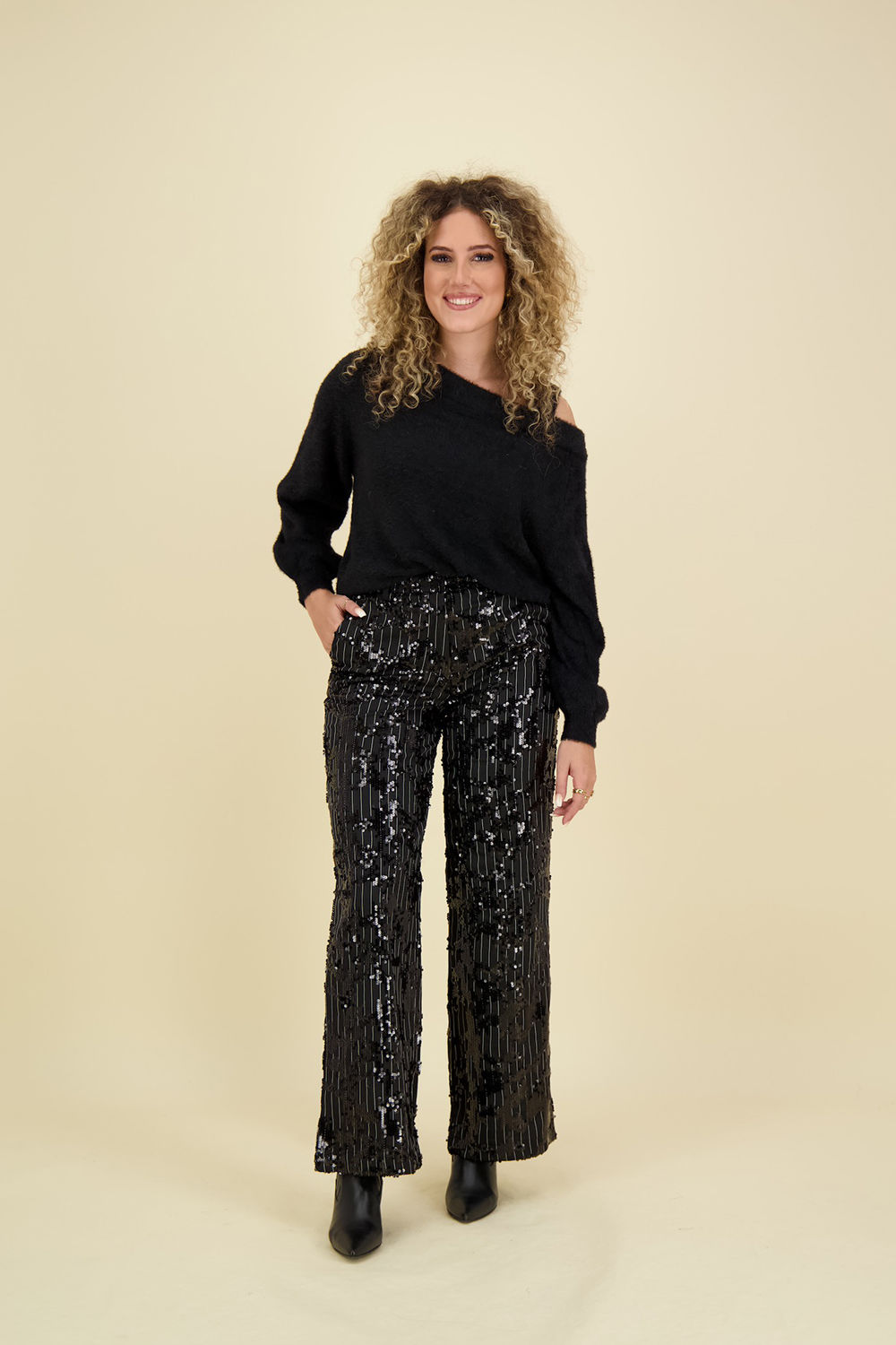 Y.A.S. Pantalon Striby Grijs Y.A.S. Pantalon Striby Grijs