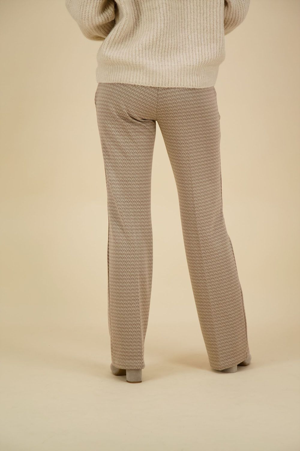 Para Mi Broek Hannah Zigzag Beige