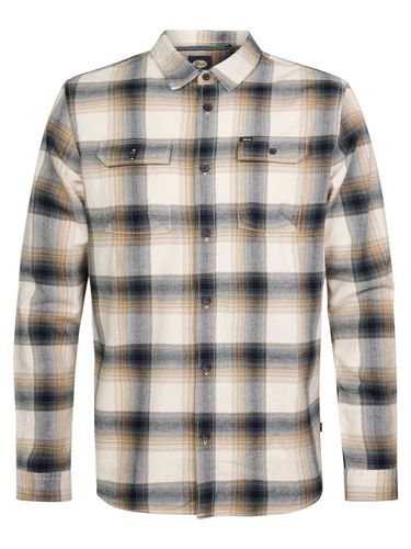 Petrol Overhemd Long Sleeve Check Blauw