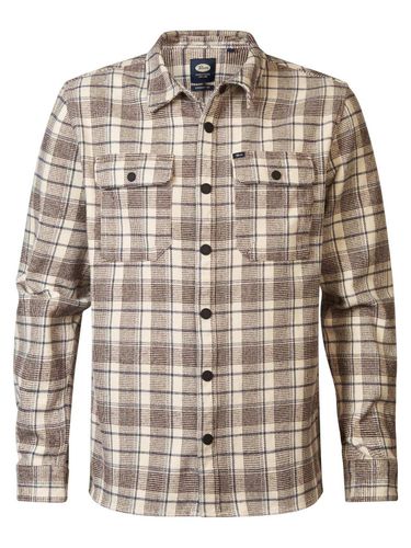 Petrol Overhemd Long Sleeve Check Wit