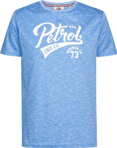Petrol t-shirt ss-r neck Blauw