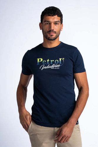 Petrol T-Shirt SS AOP Blauw