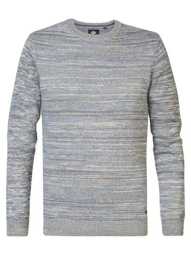 Petrol Trui Round Neck Basic Blauw