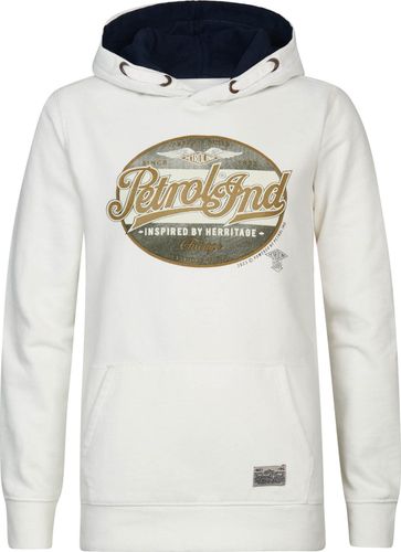 Petrol sweater hooded print Wit