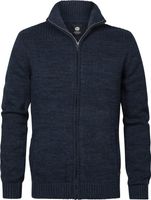 knitwear collar cardigan Blauw