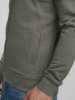 Sweatvest Collar Zip Groen