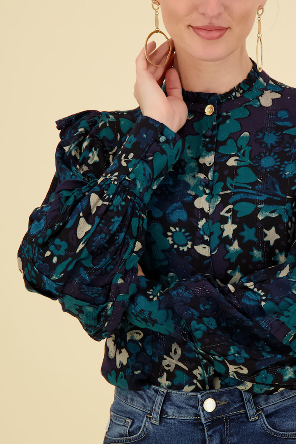 Fabienne Chapot Blouse Philo Blauw Fabienne Chapot Blouse Philo Blauw