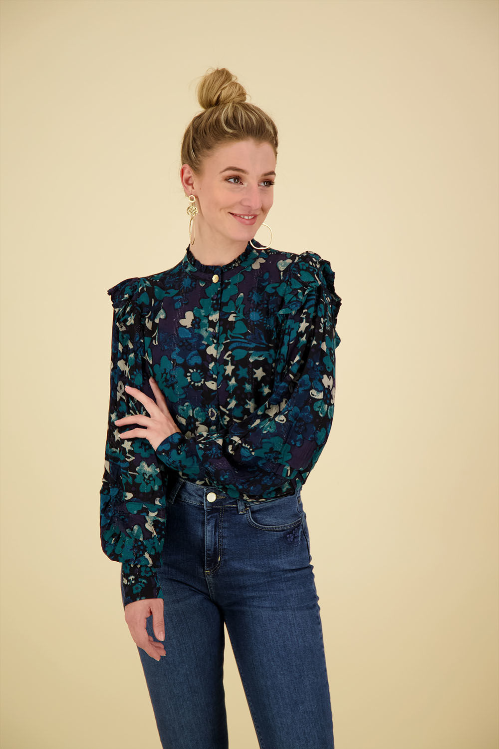 Fabienne Chapot Blouse Philo Blauw Fabienne Chapot Blouse Philo Blauw