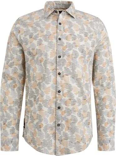 Pme Legend Long Sleeve Shirt Print On Ctn Lin Beige