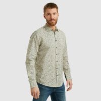 Long Sleeve Shirt Print On Poplin Beige