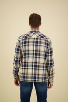 Long Sleeve Shirt Ctn Matt Dobby Blauw