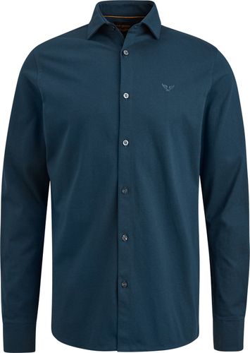 Pme Legend Long Sleeve Shirt Satin Jersey Blauw