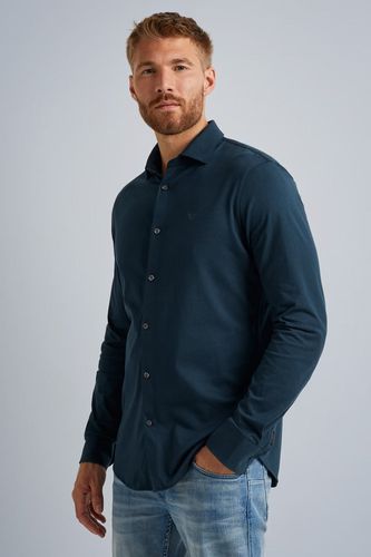 Pme Legend Long Sleeve Shirt Satin Jersey Blauw