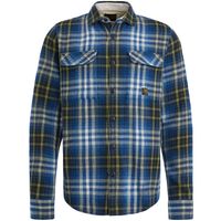 Long Sleeve Shirt Heavy Twill Chec Blauw