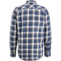 Long Sleeve Shirt Twill Yarndyed C Blauw