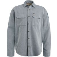 Long Sleeve Shirt Flanel Herringbo  Blauw