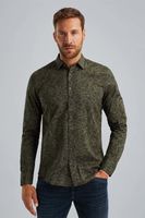 Long Sleeve Shirt Print On Poplin Groen