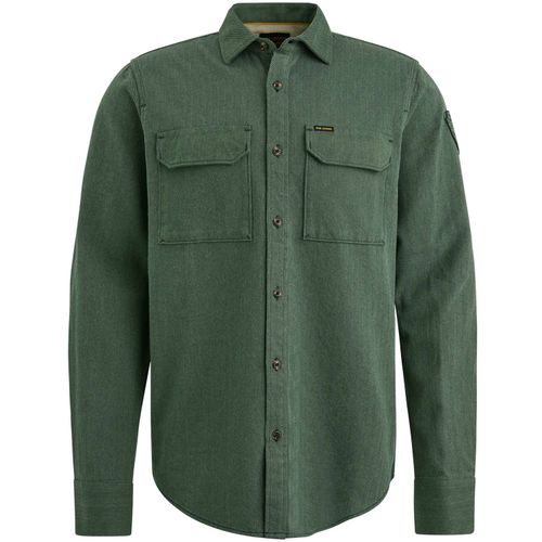 Pme Legend Long Sleeve Shirt Flanel Herringbo Groen