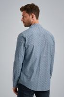 Long Sleeve Shirt Print On YD Chec Blauw