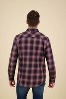 Long Sleeve Shirt Ctn Twill Check Beige