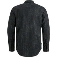 Long Sleeve Shirt Print on Poplin Zwart