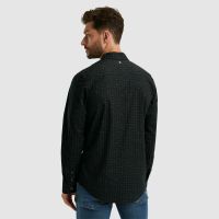 Long Sleeve Shirt Print on Poplin Zwart