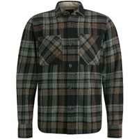 Long Sleeve Shirt Ctn Big Check Zwart