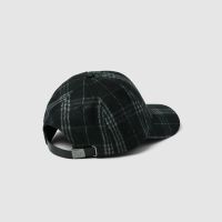 Cap Checked Wool blend Zwart