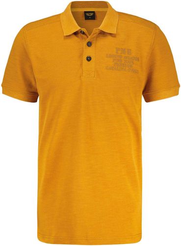 Pme Legend Short sleeve polo Pique slub Bruin