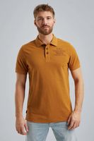 Short sleeve polo Pique slub Bruin