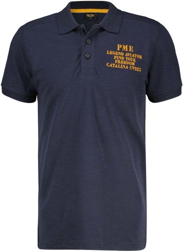 Pme Legend Short sleeve polo Pique slub Blauw