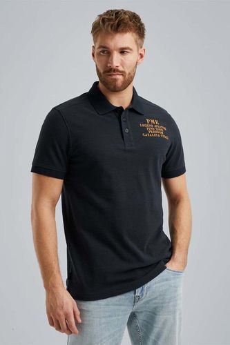 Pme Legend Short sleeve polo Pique slub Blauw