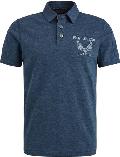 Pme Legend Short sleeve polo Open end jersey Blauw