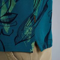 Short sleeve polo Printed pique Blauw