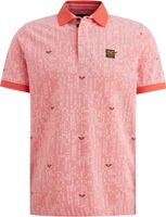 Short sleeve polo Two tone pique p Oranje