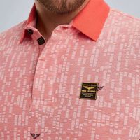 Short sleeve polo Two tone pique p Oranje