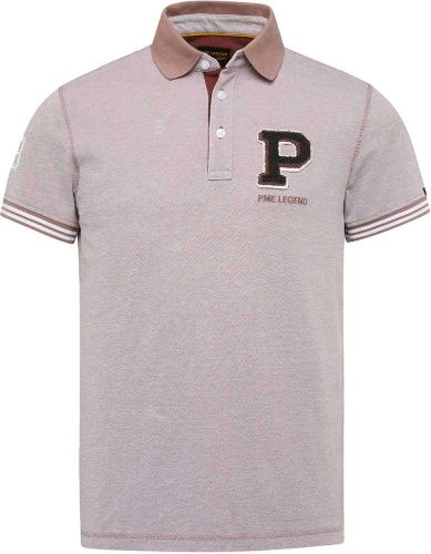 PME Legend Short sleeve polo two tone pique Paars