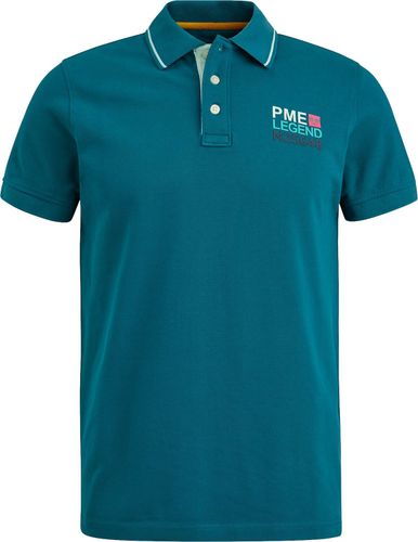 PME Legend Short sleeve polo Stretch pique pa Blauw