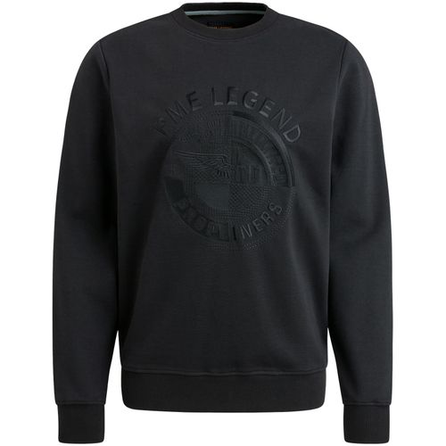 Pme Legend Crewneck pique double face sweat Zwart