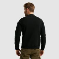 Crewneck soft fleece sweat Zwart