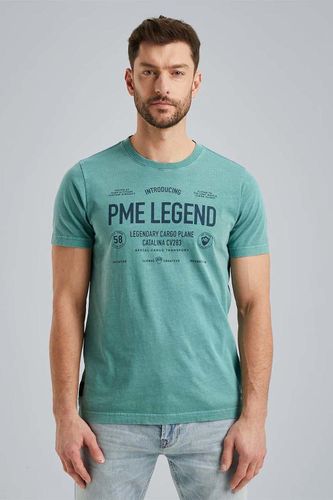 Pme Legend Short sleeve r-neck single jersey Blauw