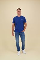 Short sleeve r-neck single jersey Blauw