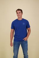 Short sleeve r-neck single jersey Blauw