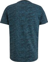 Short sleeve r-neck slub jersey ao Blauw