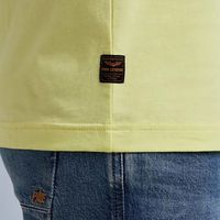 Short sleeve r-neck cotton elastan 	Lime