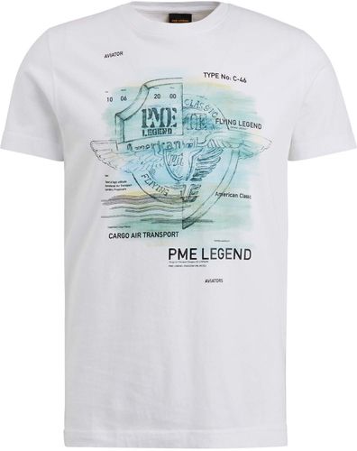 PME Legend Short sleeve r-neck single jersey Wit