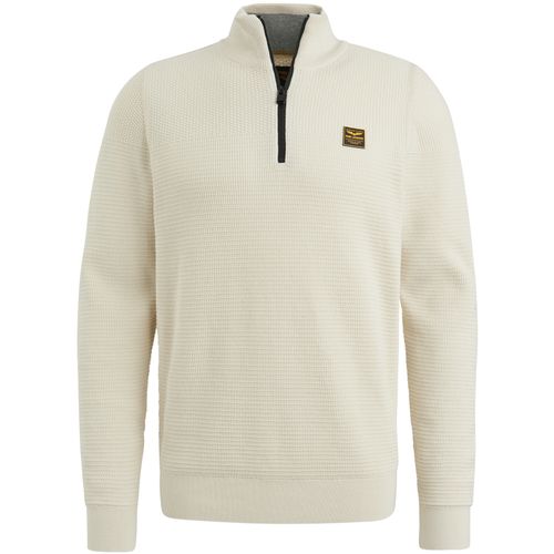 Pme Legend Half zip collar cotton mouline Beige